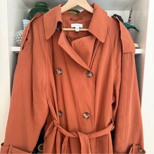 Topshop Size 4 Terracotta Trench